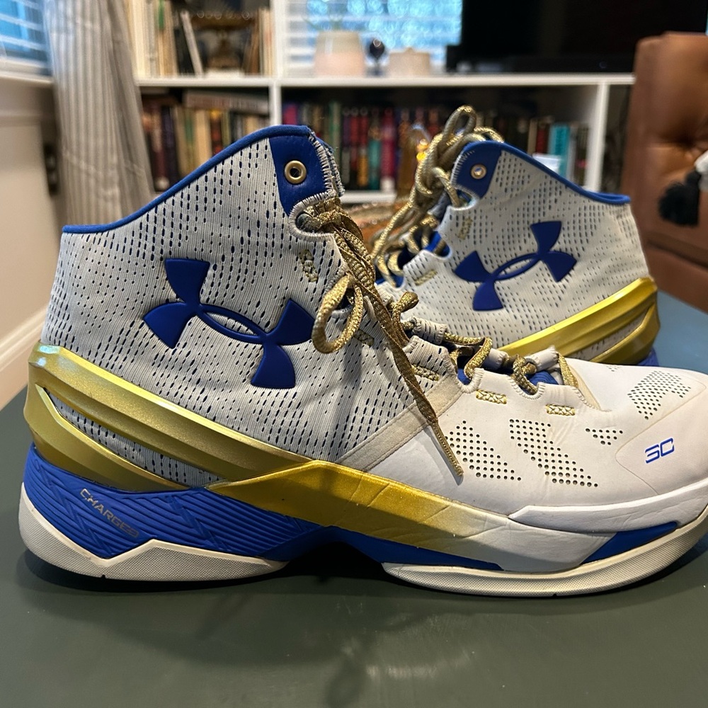 Under Armour Curry 2 All-Star 2015 White/Blue/Gold Mens basketball